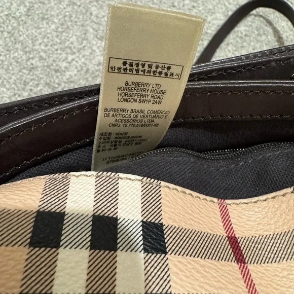 BURBERRY Haymarket Check Canvas Small Paisley Crossbody Bag - Picture 10 of 16